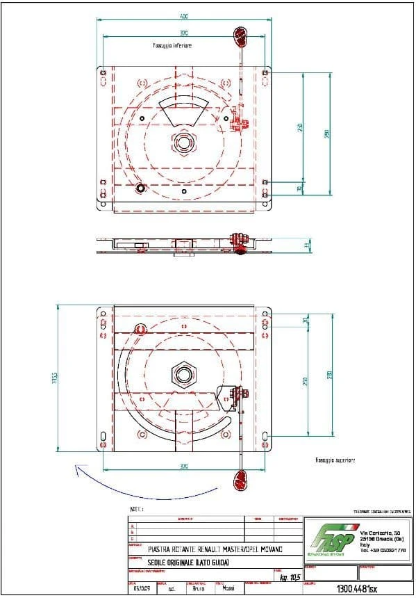 FASP Master / Movano 1997 - 2010 Passenger Seat Swivel 2 FASP Master / Movano 1997 - 2010 Passenger Seat Swivel - Image 2