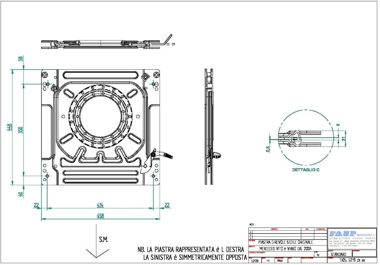 FASP Mercedes Vito 2004-2014 Driver Seat Swivel 2 FASP Mercedes Vito 2004-2014 Driver Seat Swivel - Image 2