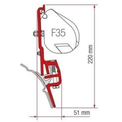 Fiamma Awning Adapter KIT BRANDRUP VWT4 F45-F35