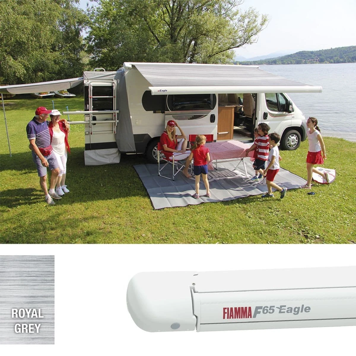Fiamma F65 Eagle Ducato 369 12v Electric Awning Polar White