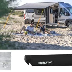 Fiamma F80s Ducato 320 Awning Deep Black Royal Grey