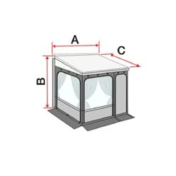 Fiamma Privacy Room Van 260 F45 Awning Enclosure -Best Camping Equipment fiamma privacy room van 260 f45 awning enclosure 4 37859 p