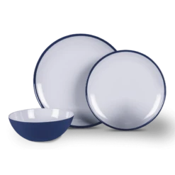 Kampa Dometic Midnight Blue 12 Piece Melamine Dinner Set