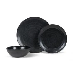 Kampa Add Some Home Comforts To Al Fresco Mealtimes With The Ebony Cobble 12 Piece Set. Made Of 100% Melamine, Is Extremely Durable, Lightweight And Dishwasher Safe.
