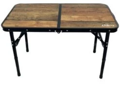 Liberty Leisure Medium Height Adjustable Wood Effect Camping Table